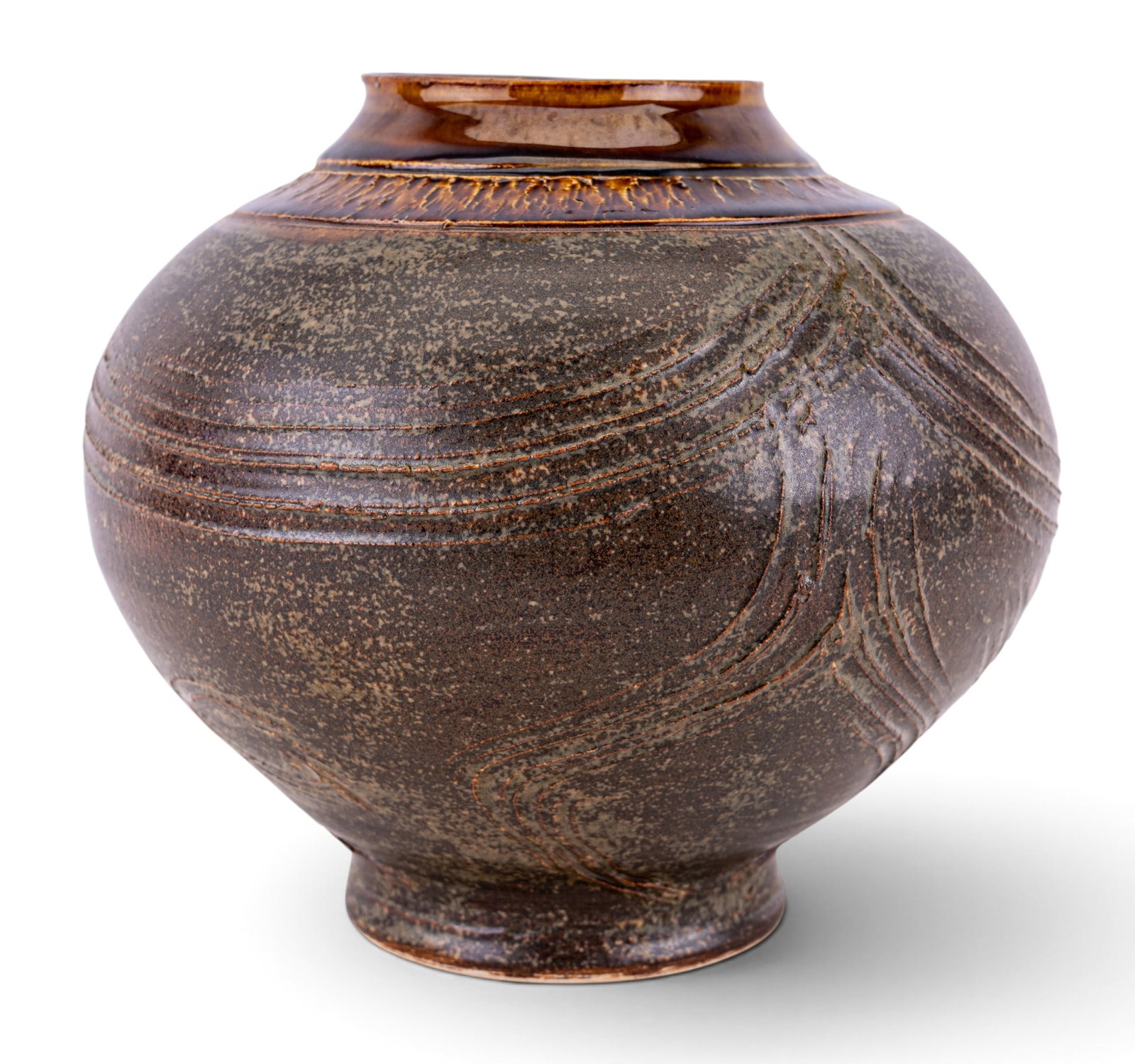 Signed Studio Pottery Stoneware Vase - 4