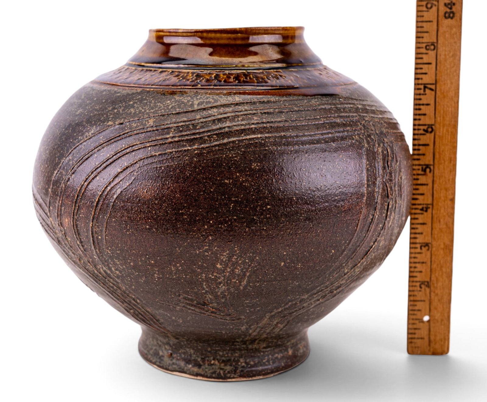 Signed Studio Pottery Stoneware Vase - 7