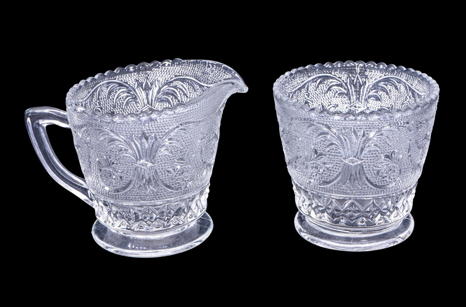 Pressed Glass Dinnerware, Serving Assortment 10pcs - 14