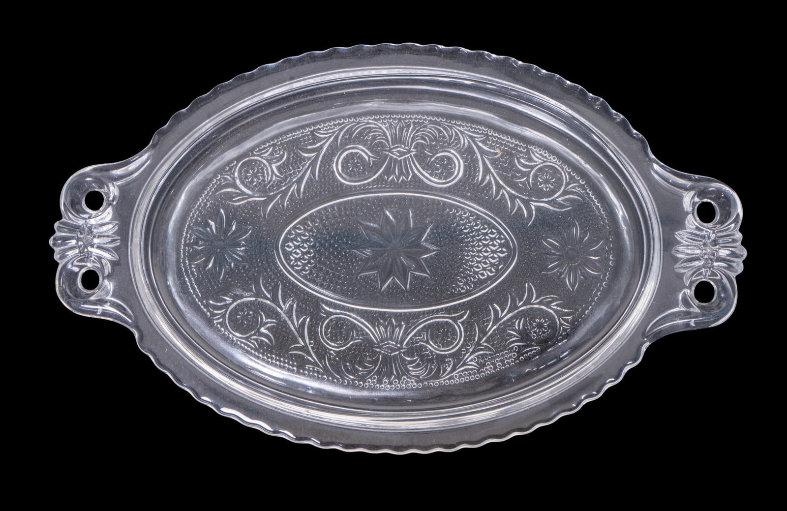 Pressed Glass Dinnerware, Serving Assortment 10pcs - 16