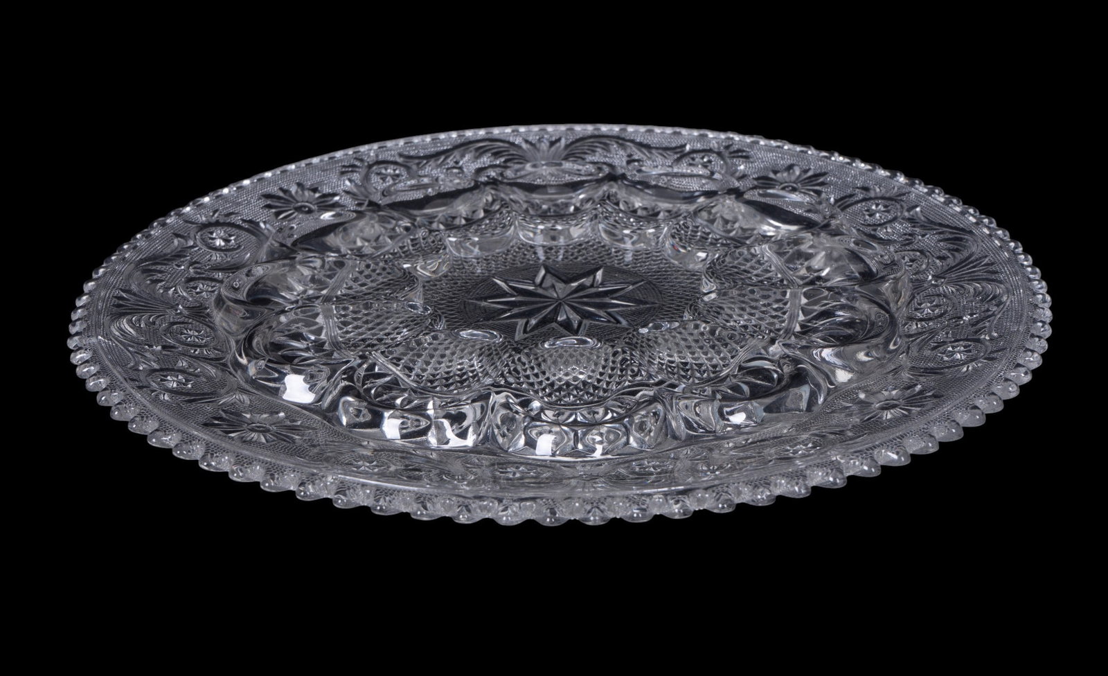 Pressed Glass Dinnerware, Serving Assortment 10pcs - 9