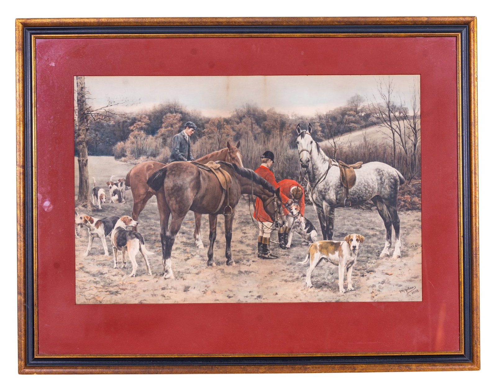 Framed Foxhunt Print After Hollams (1 of 5)