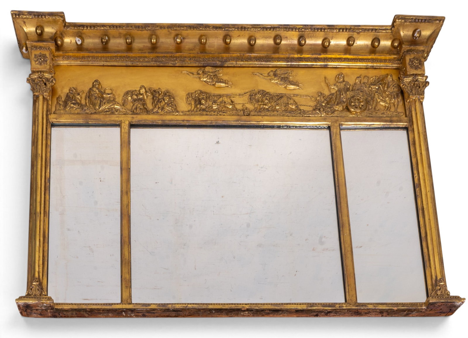 19th C George III Style Giltwood Overmantle Mirror (1 of 8)