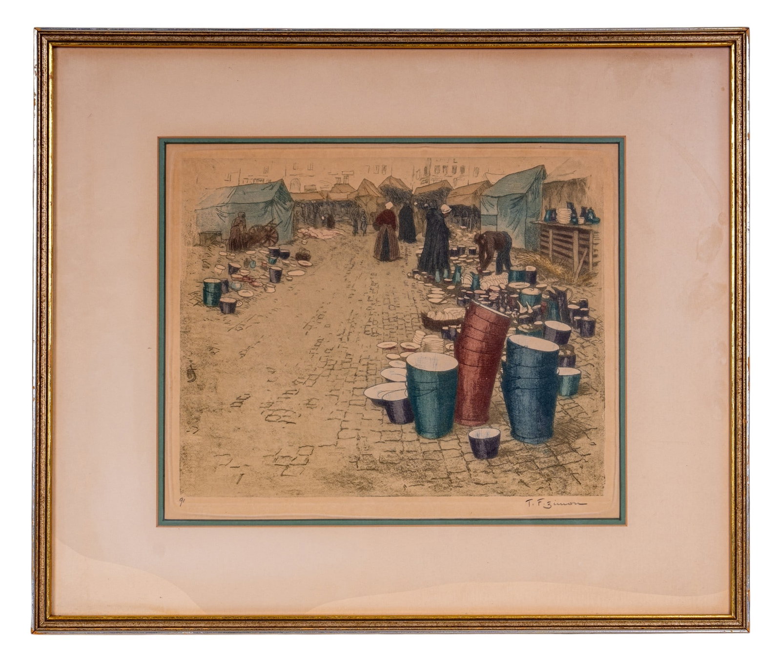 'The Porcelain Seller'- T.F. Simon (CZ 1877-1942) (1 of 5)
