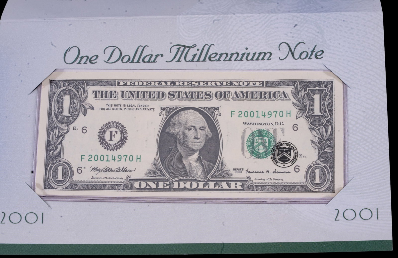Millenium 2001 Federal Reserve Notes - 7