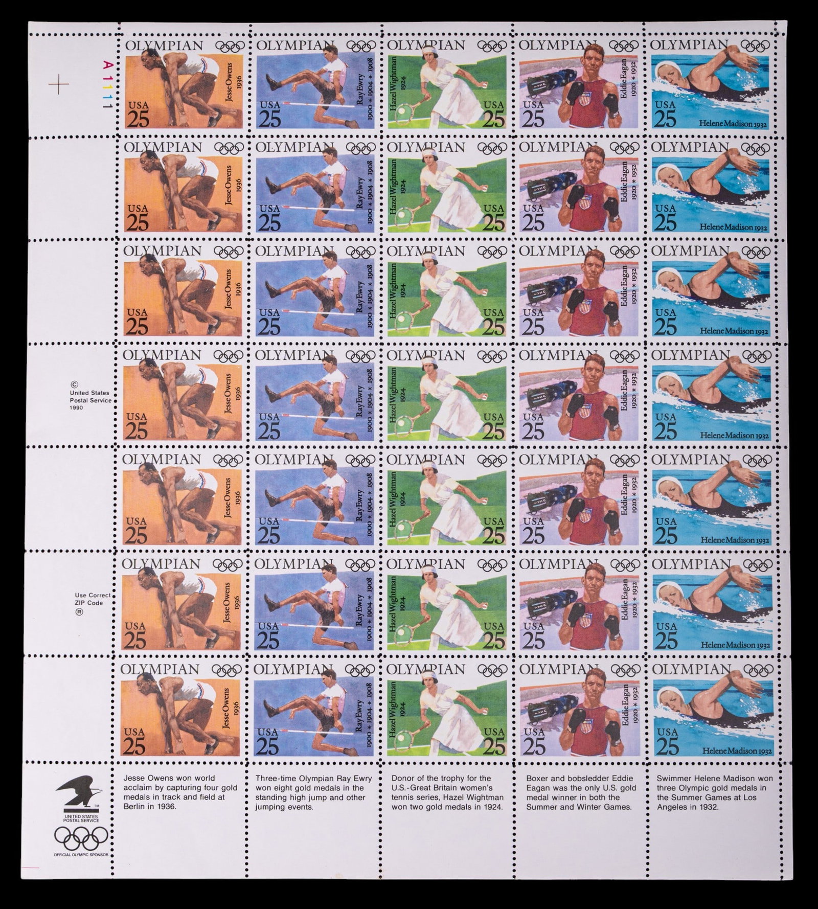 Vintage U.S. Postage Sheets - 5