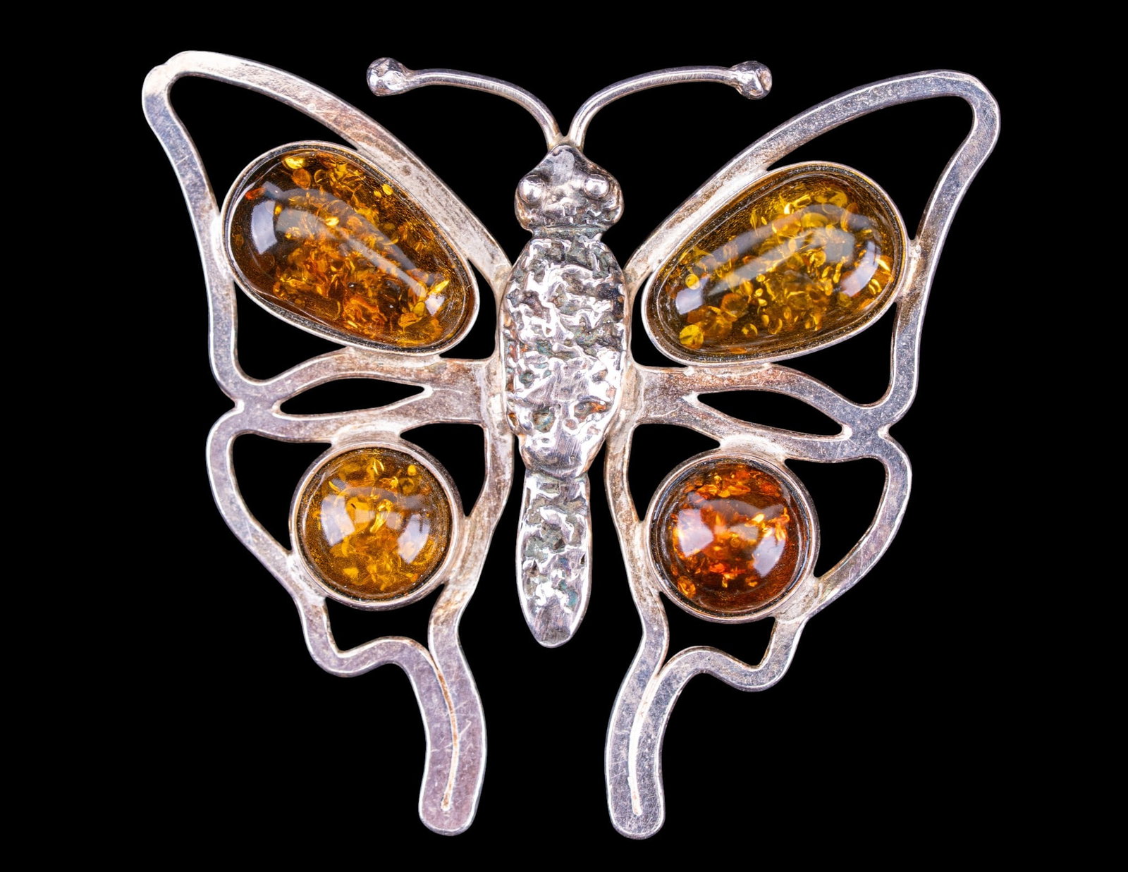 Vintage Amber Butterfly Brooch (1 of 3)