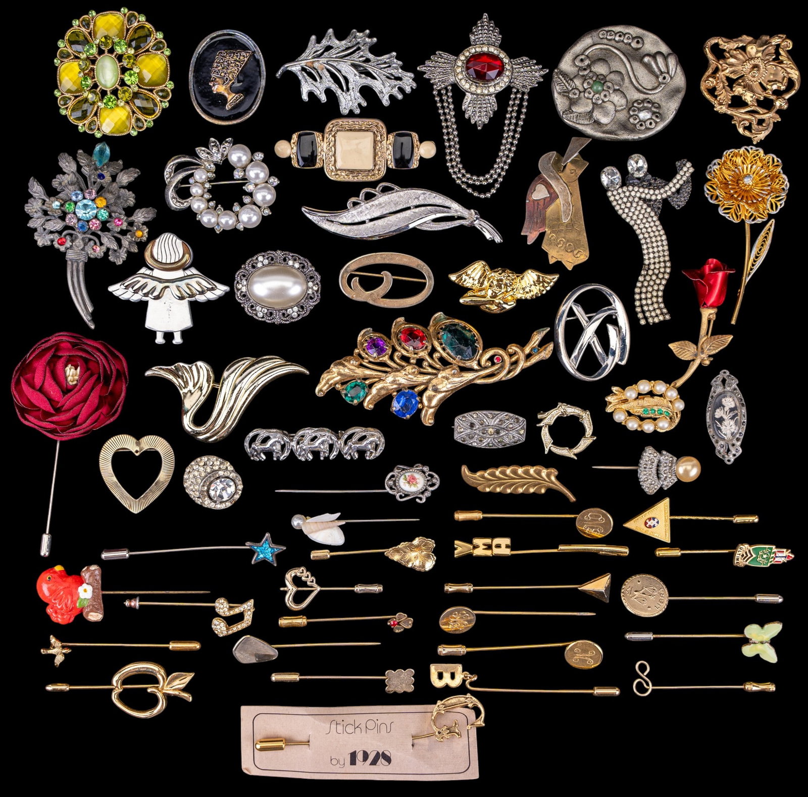 50+ Antique/Vintage Brooch & Stick Pins (1 of 9)