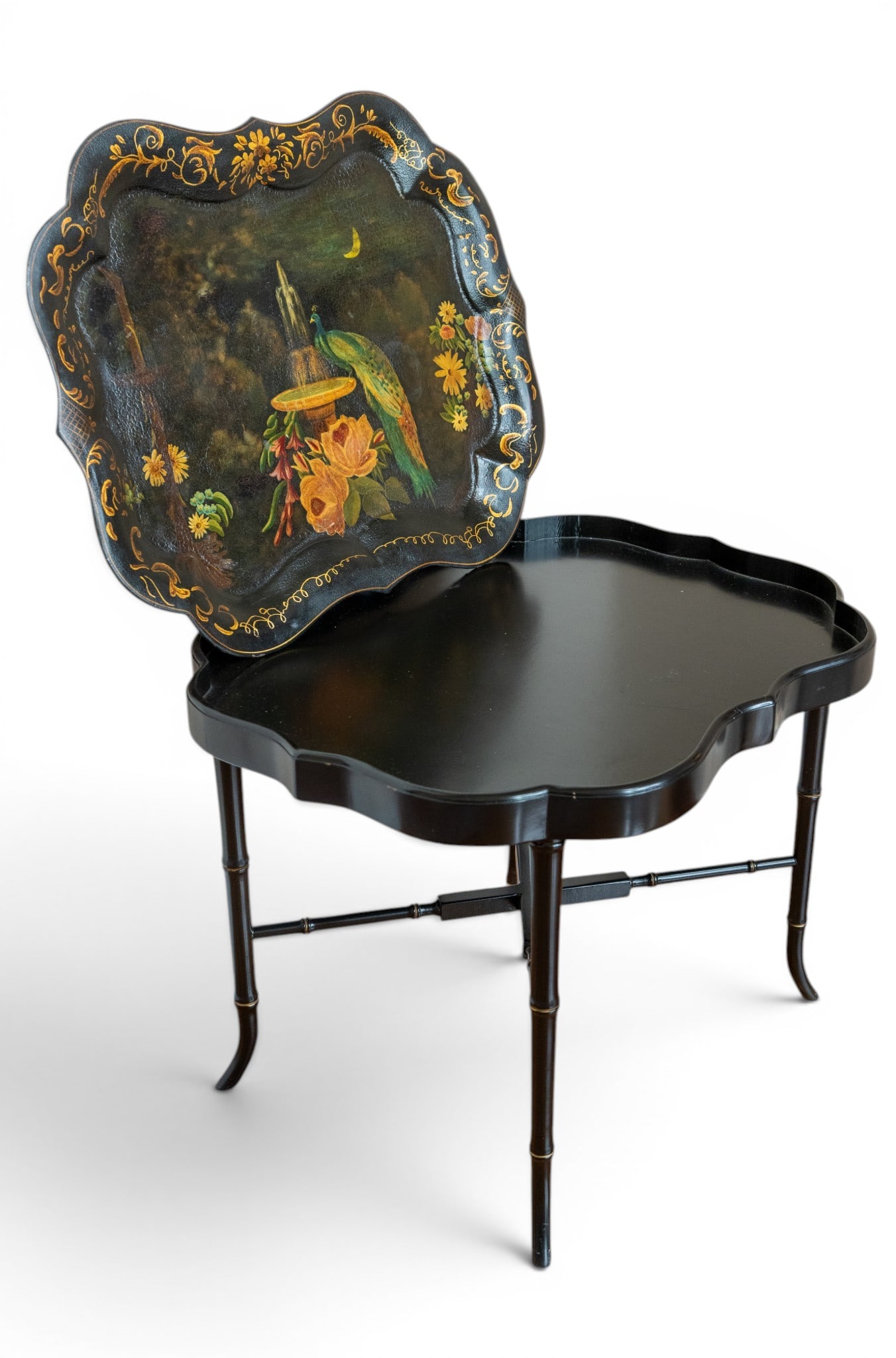 Tole-Painted Tray Table - 2