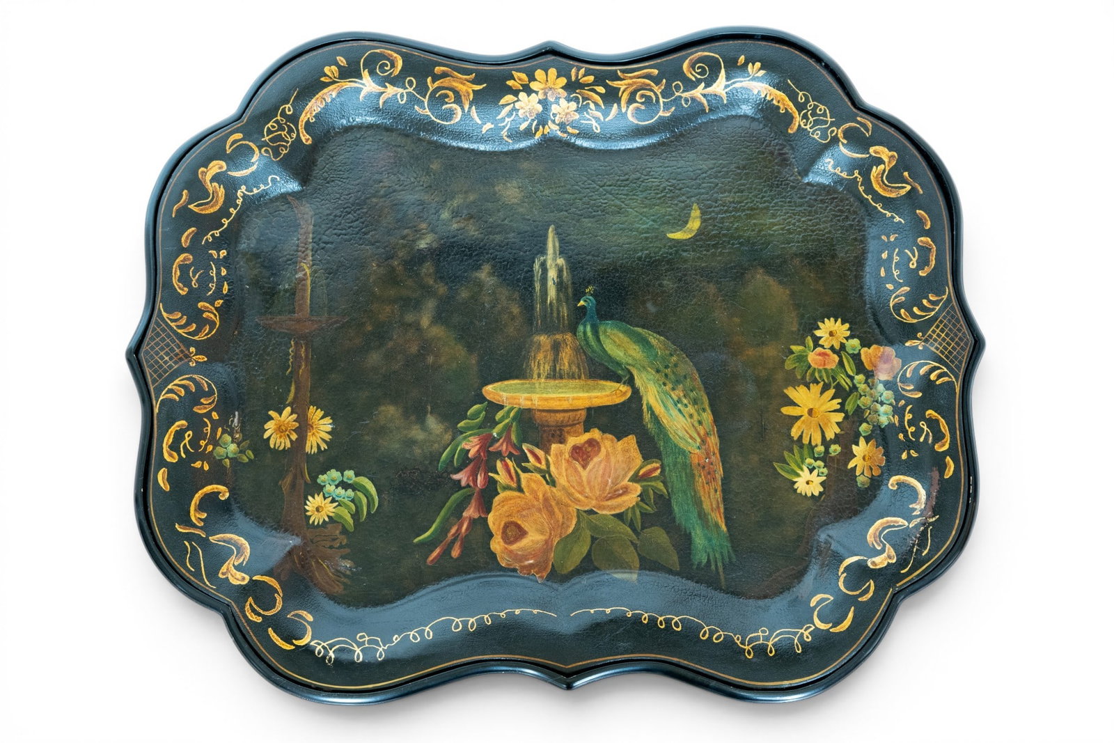 Tole-Painted Tray Table - 7
