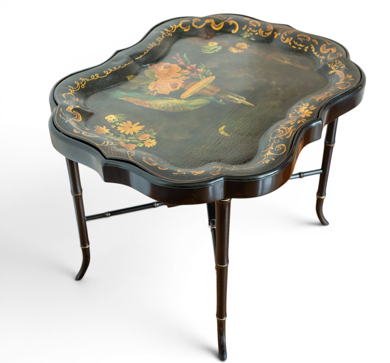 Tole-Painted Tray Table - 9