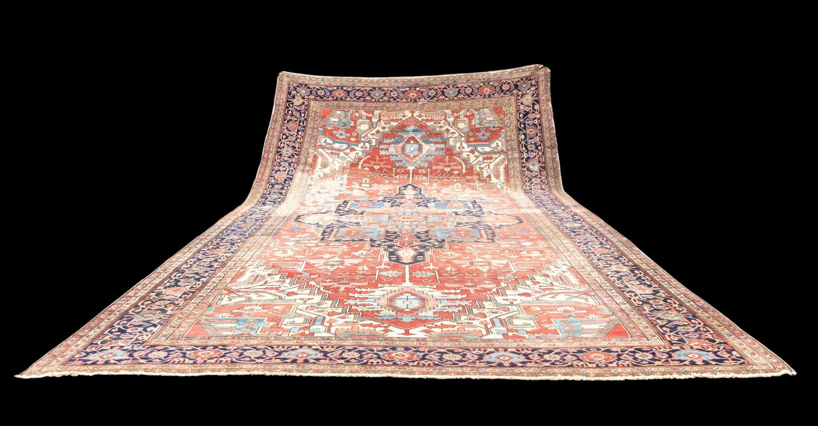 Antique Persian Serape: 11'8" x 19'7"