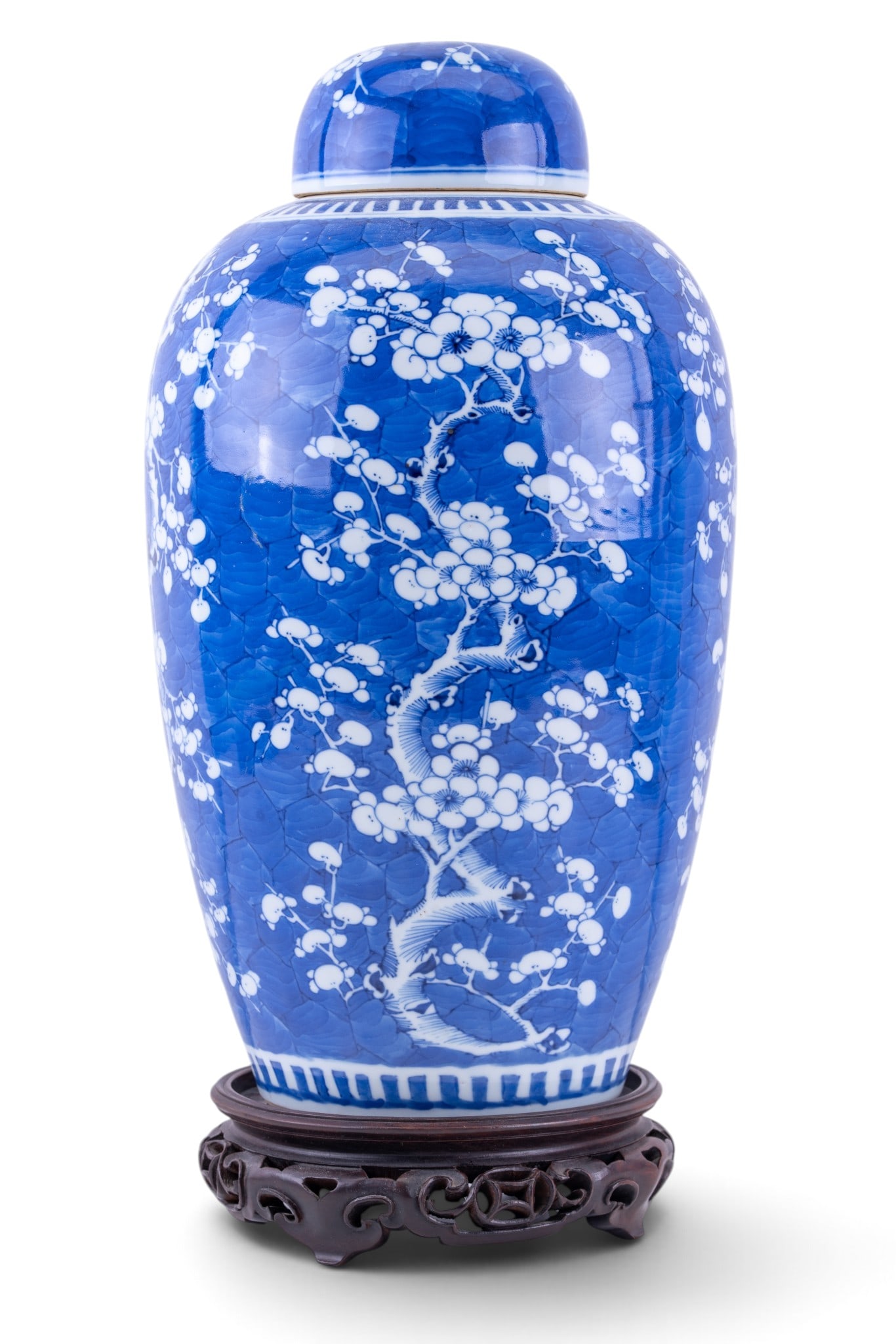 Chinese Blue & White Ginger Jar w/ Lid and Stand (1 of 14)