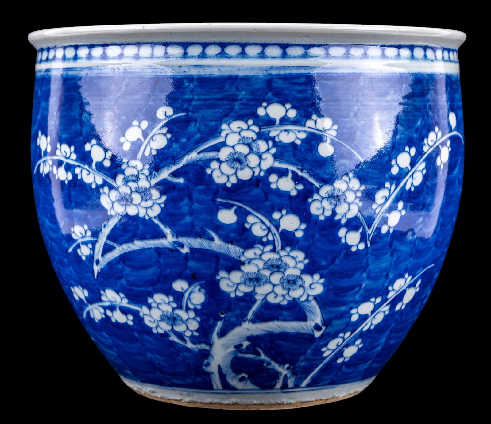 Chinese Blue and White Prunus Blossom Koi Planter (1 of 9)
