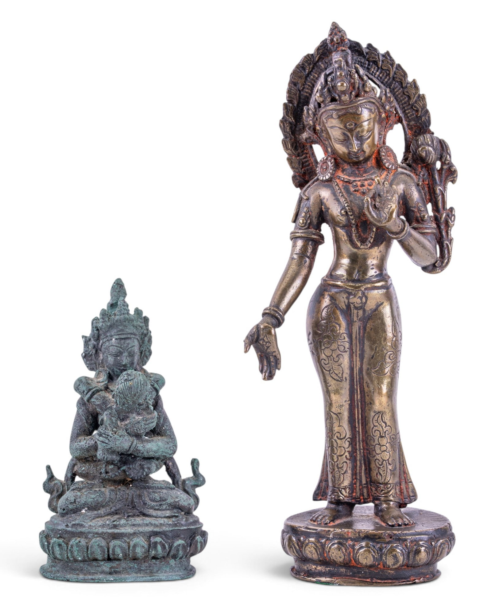 Buddhist Cast Copper/Bronze Temple Figures (2) (1 of 14)