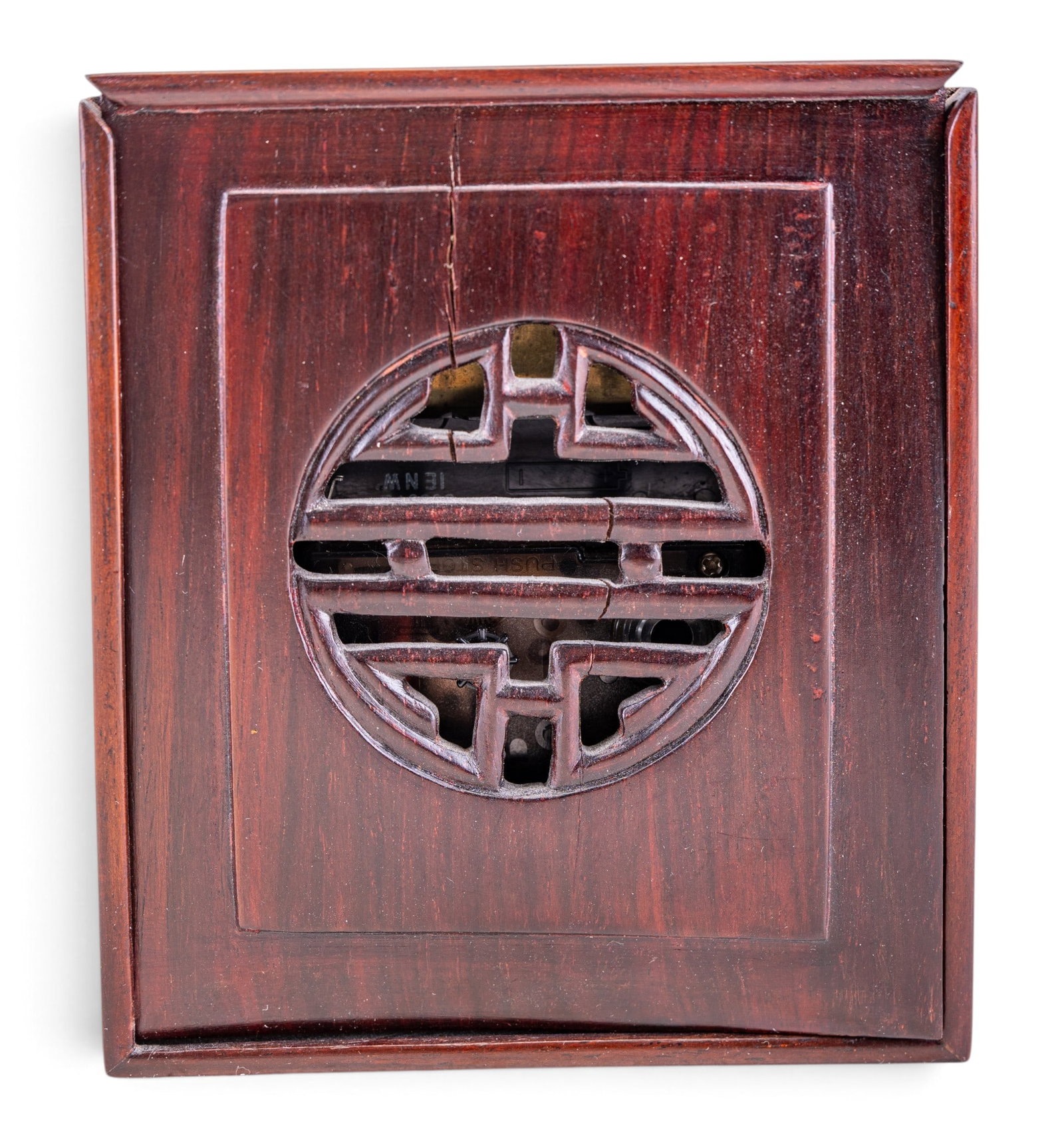Chinese Bracket Table Clock Enamel Dial - 5