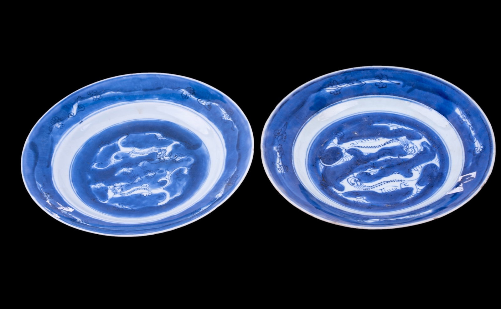 Pair of Antique Chinese Blue and White Plates (1 of 12)
