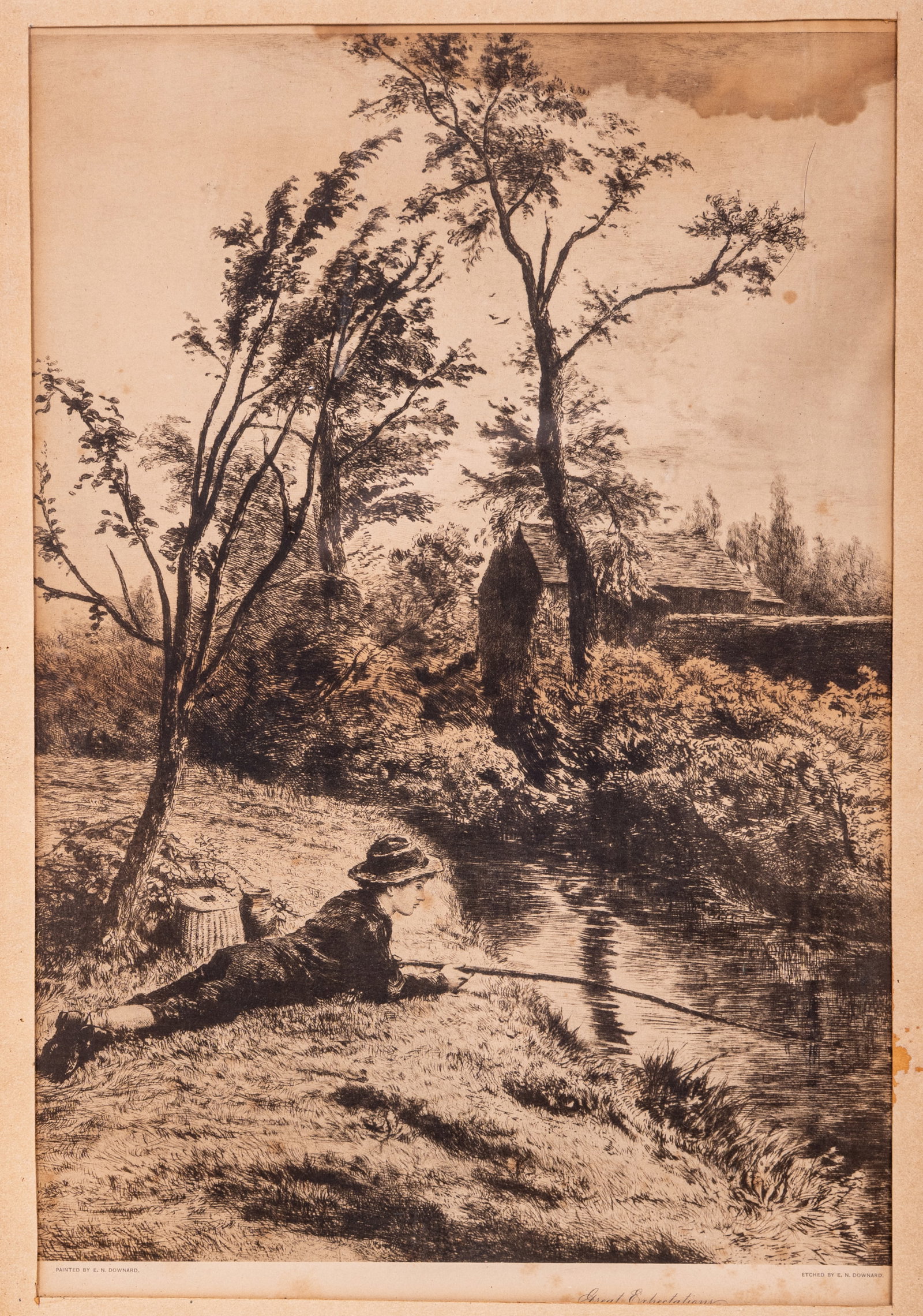 E. N. Downard Etching "Great Expectations" - 2