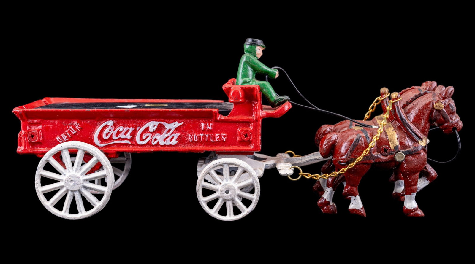 Price Coca Cola Cast Iron Horse & Carriage Toy (1 of 7)