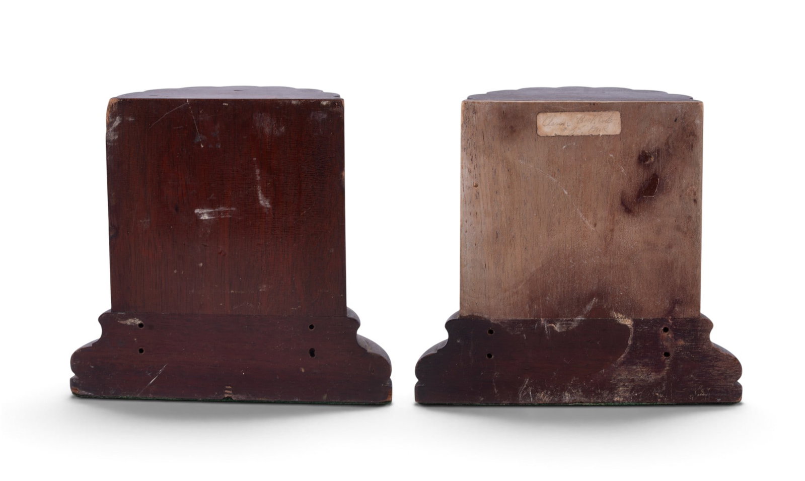 Carved Solid Wood Column Bookends - 4