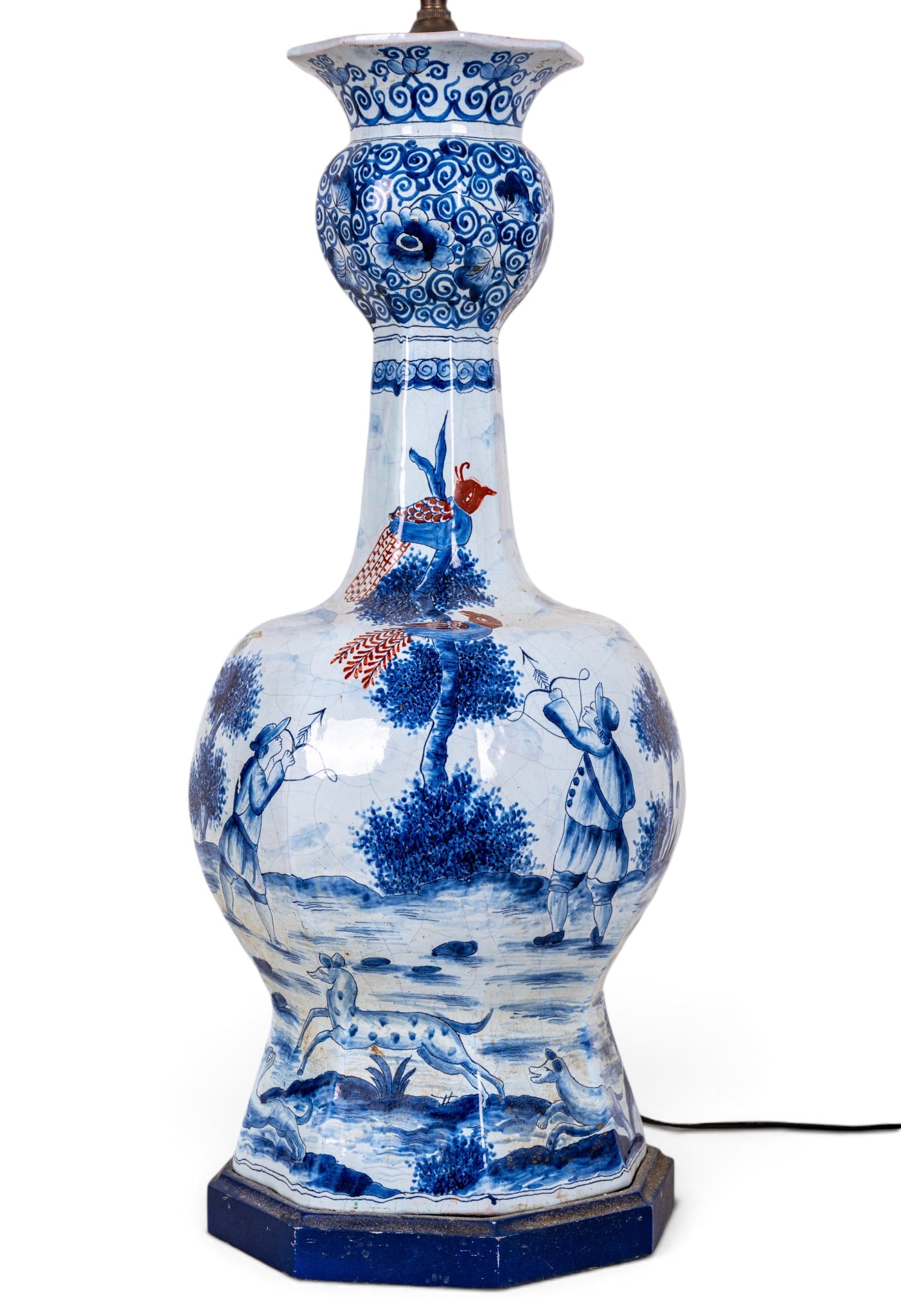Large 18/19th C Delft Vase Table Lamp (1 of 10)