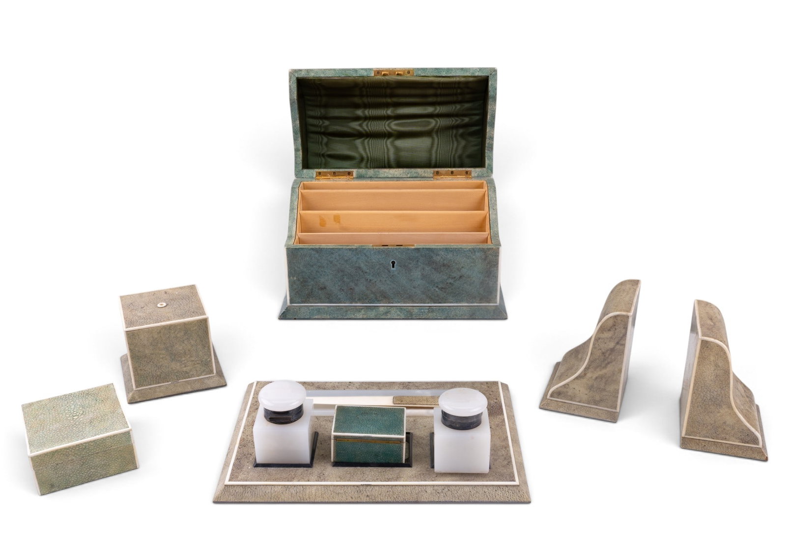 Art Deco Asprey Shagreen Desk Suite (1 of 20)