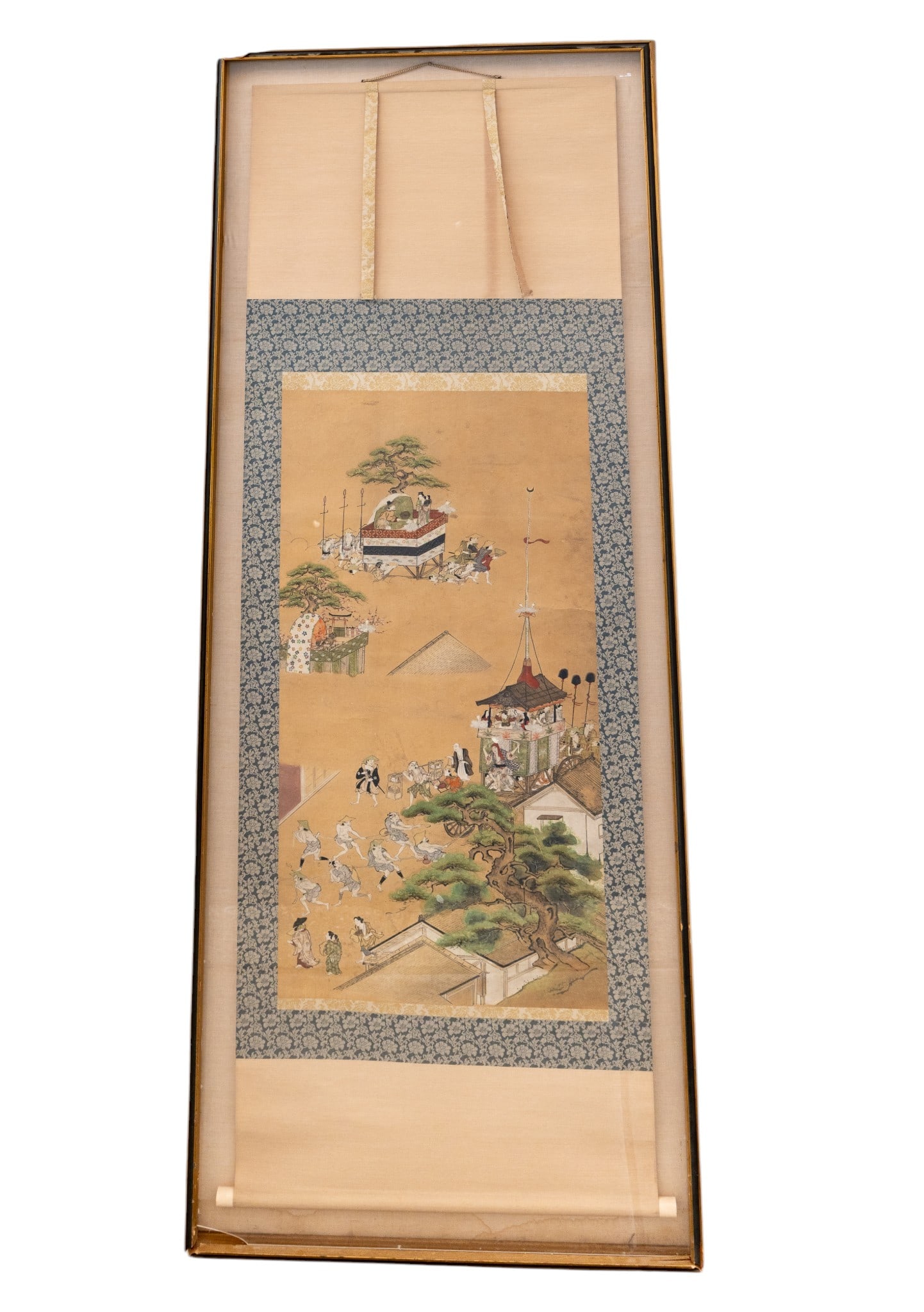 Large Framed Japanese Hanging Scroll (1 of 9)