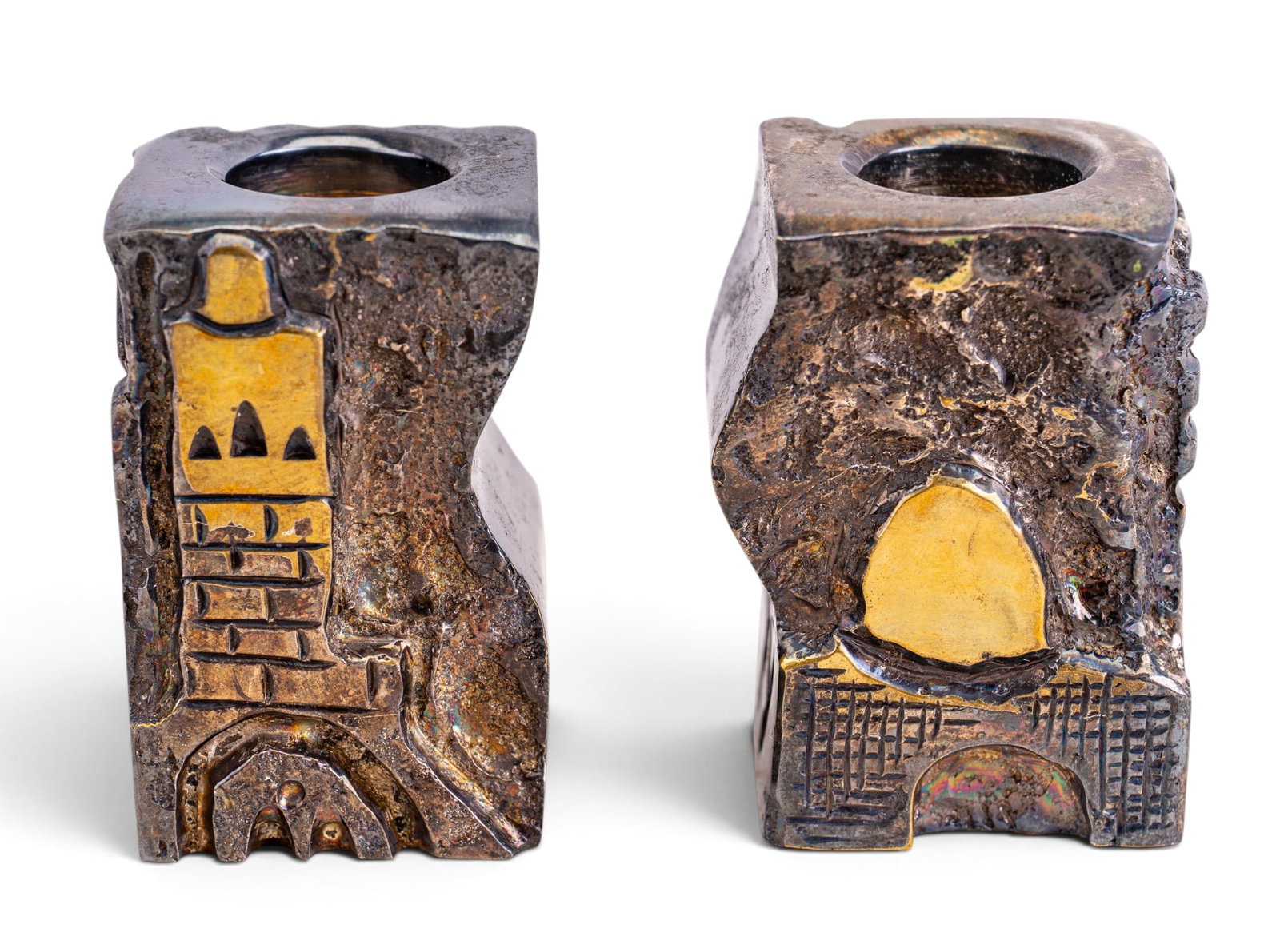 Avigdor Bazalel Interlocking Shabbat Candleholders (1 of 9)