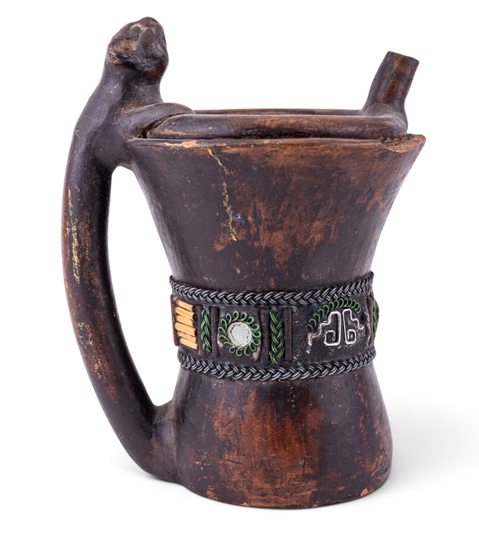 Peruvian Blackware Zoomorphic Effigy Pitcher (1 of 9)