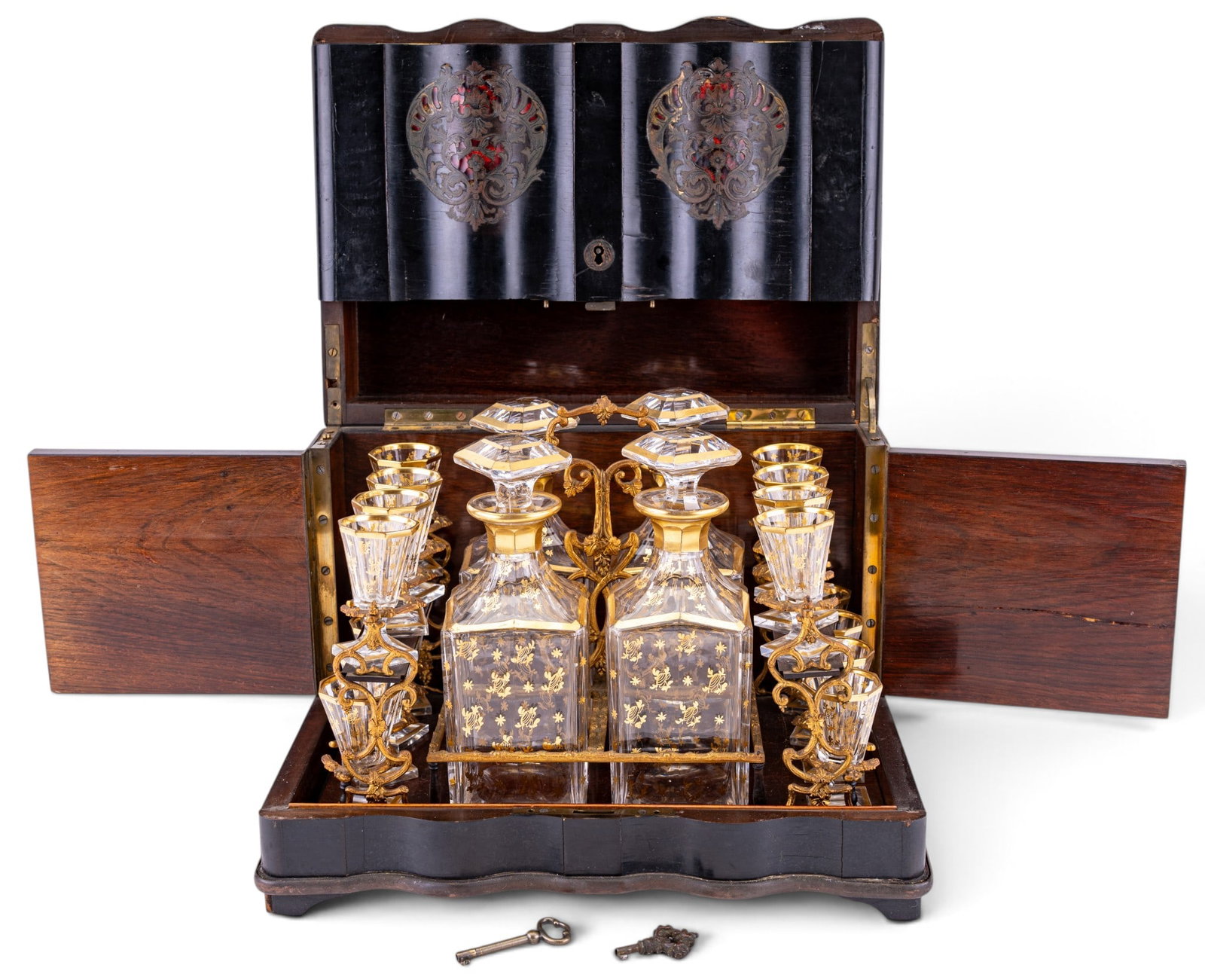 Antique French Napoleon III Boulle Liquor Cabinet (1 of 20)
