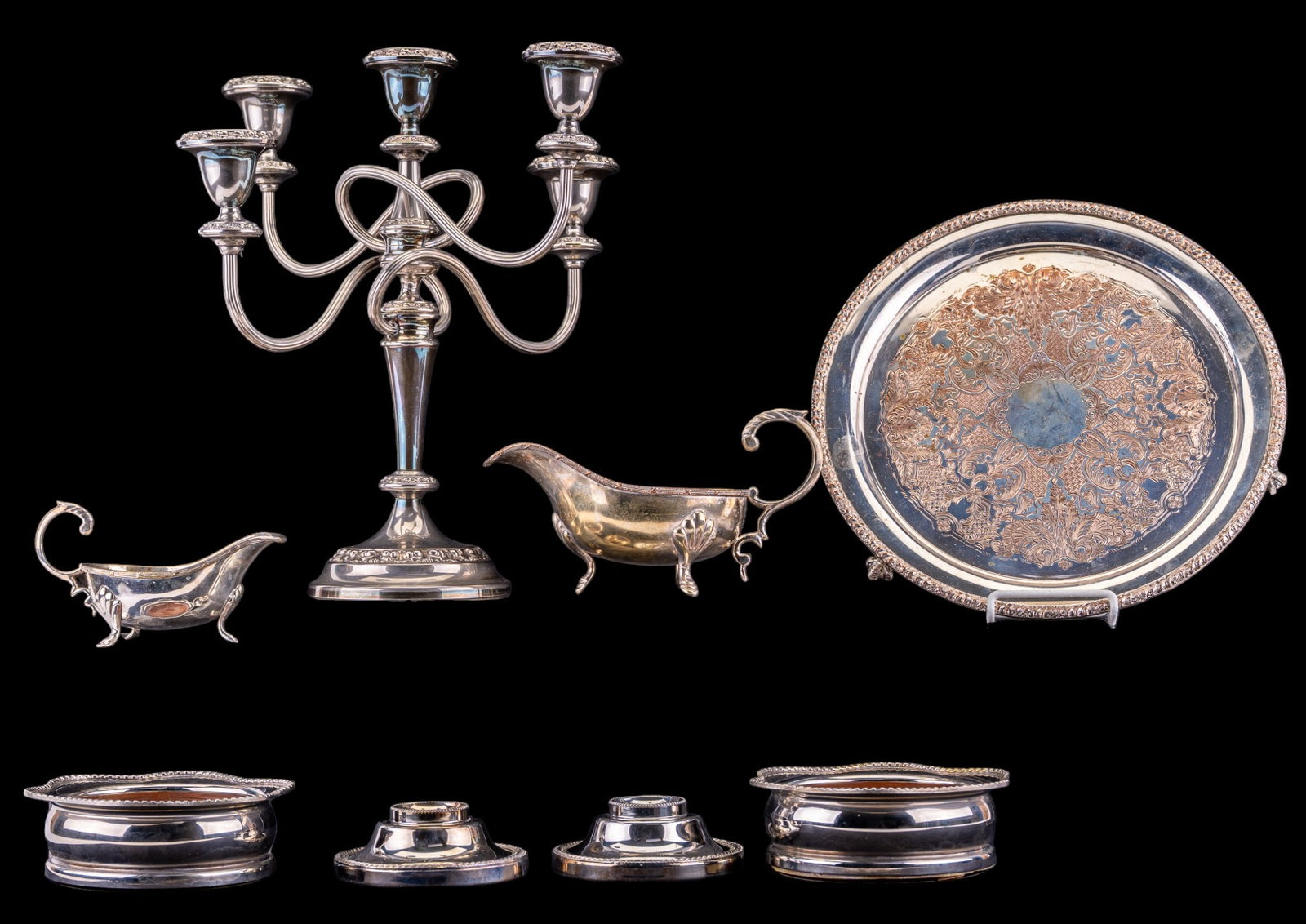 Silver Plate Candelabra and Tableware (1 of 20)