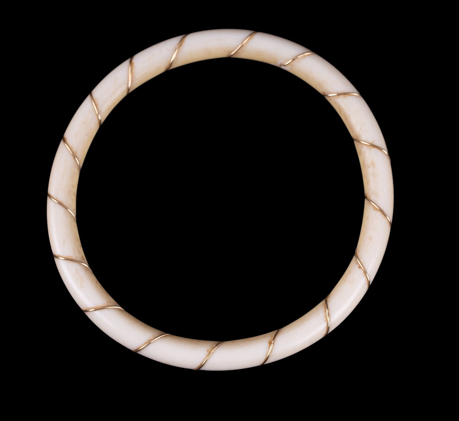 14k Gold and "Bone" Bangle - 2