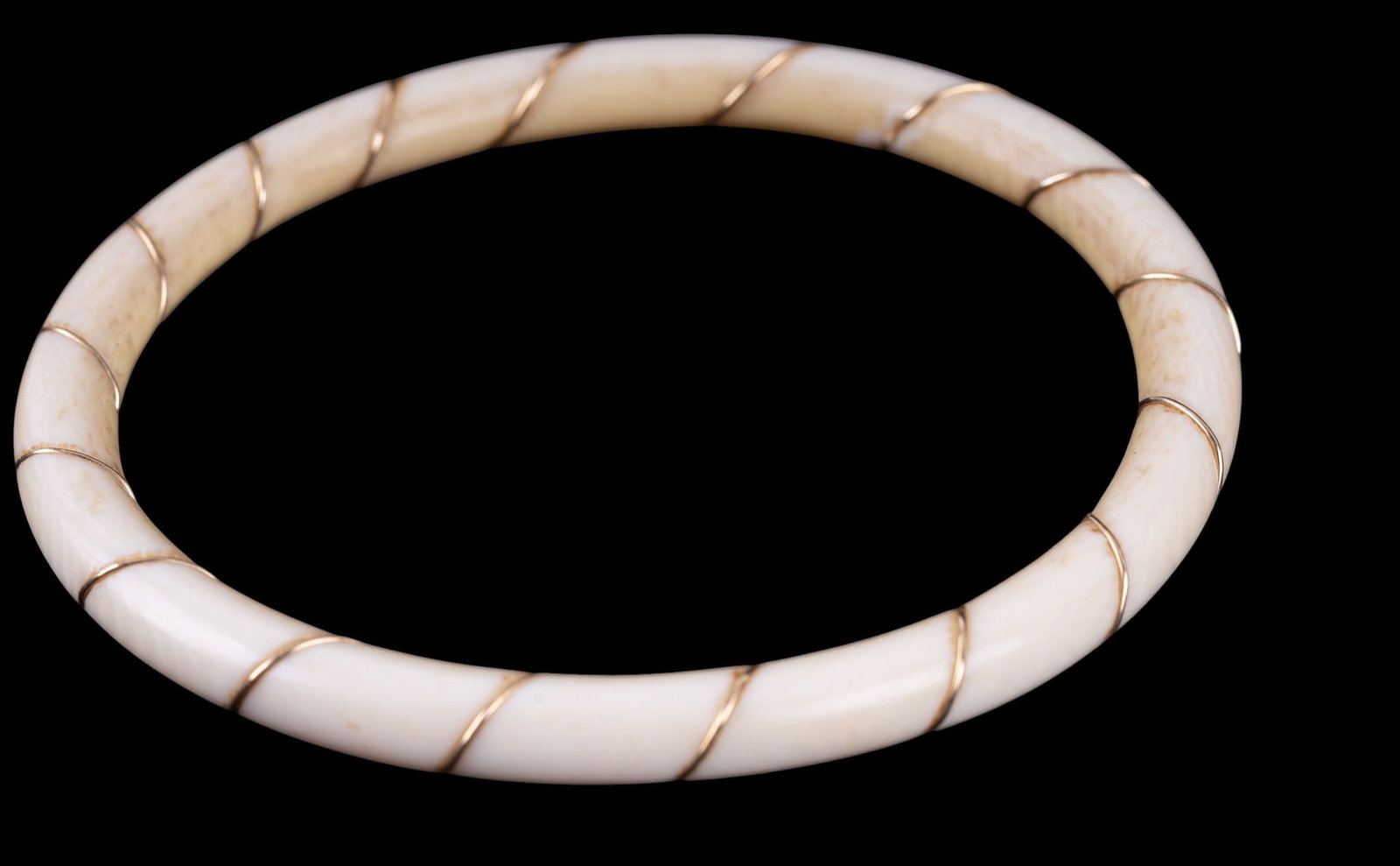 14k Gold and "Bone" Bangle - 3