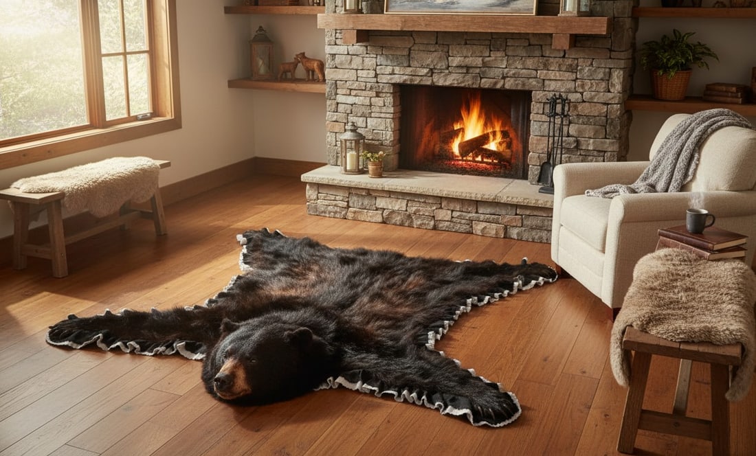 Full-Body Taxidermy Black Bear Rug (1 of 10)