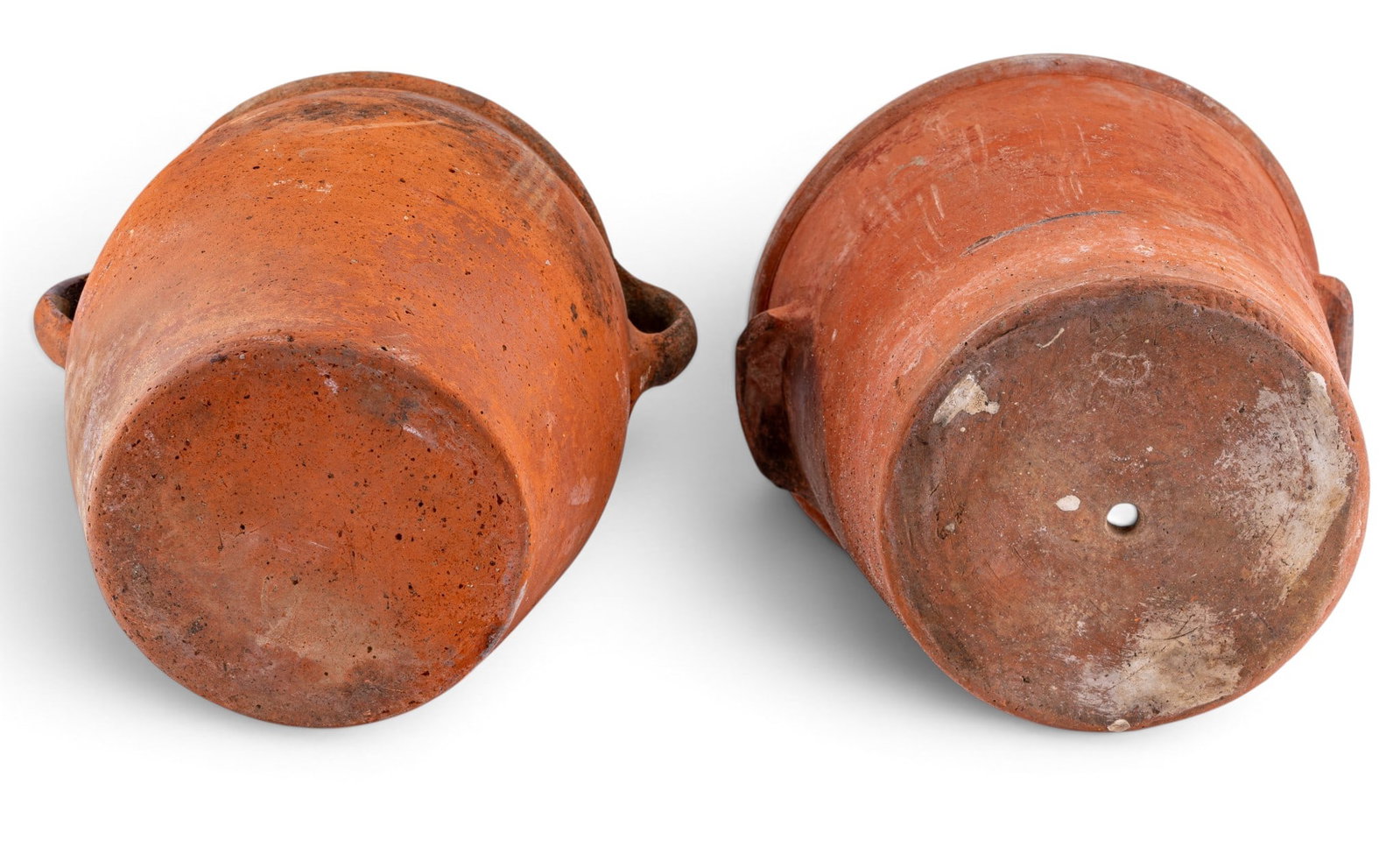 2 Red Clay Handled Pots - 6