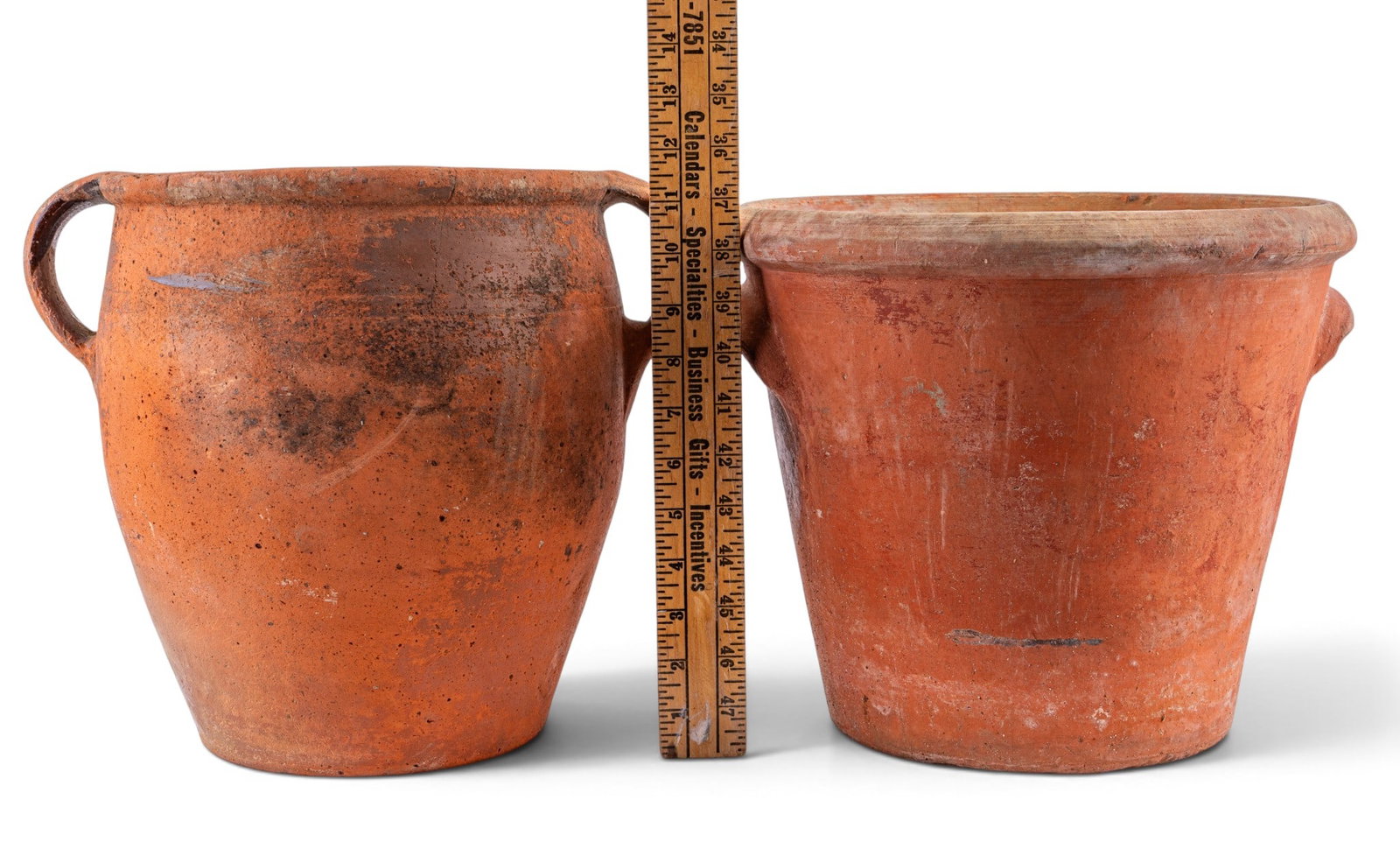2 Red Clay Handled Pots - 9