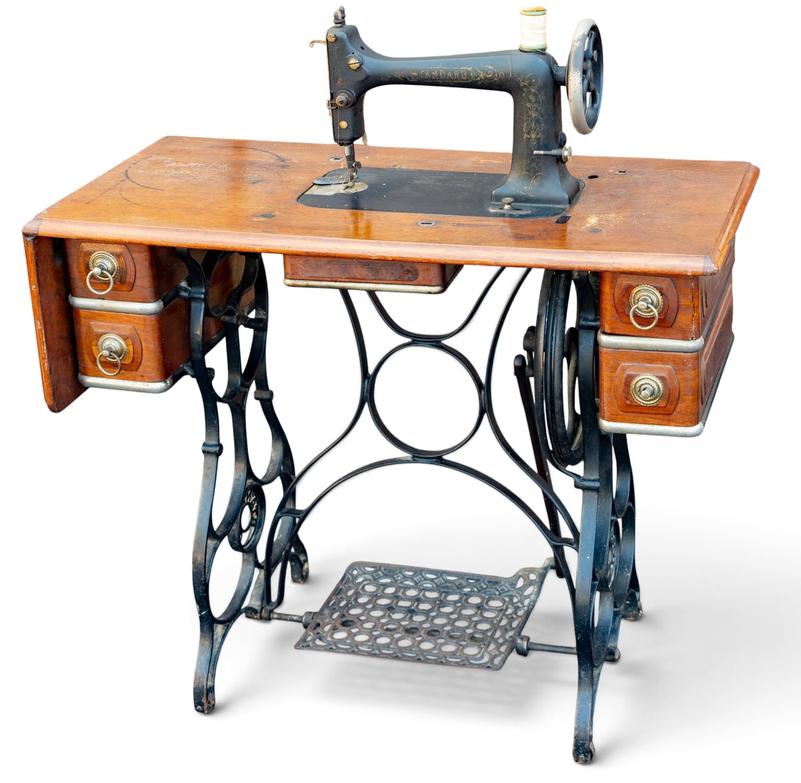 19th C Standard Sewing Machine and Table - 4