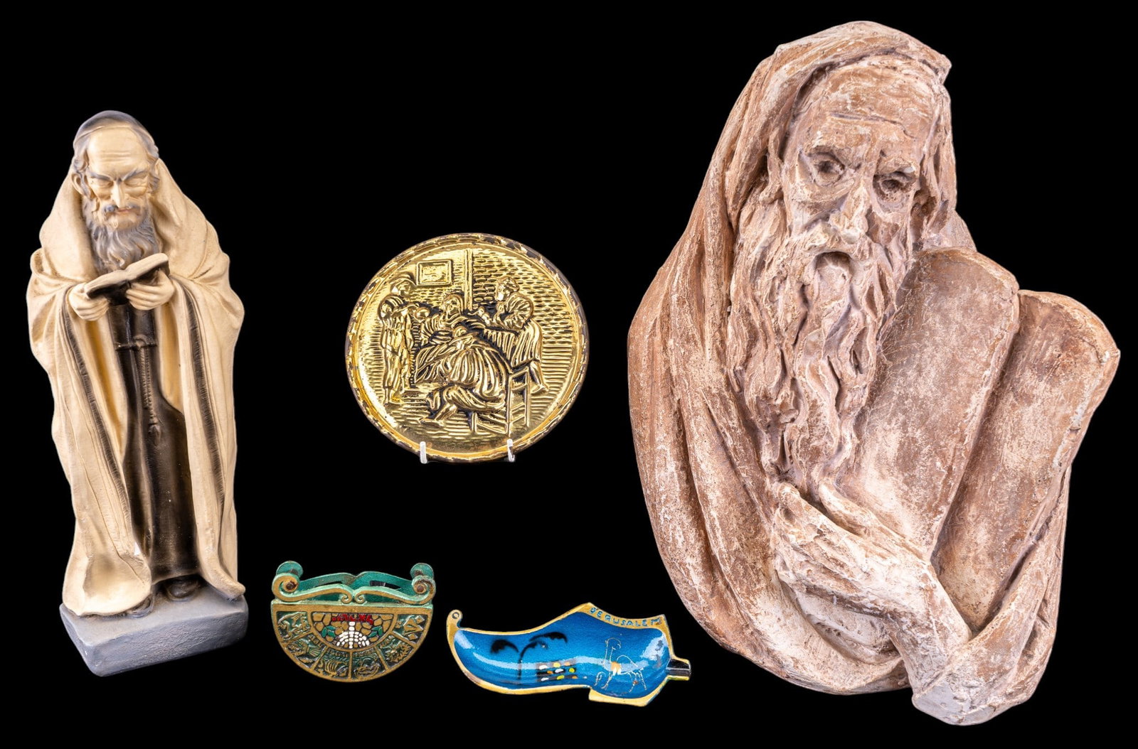 Moses Sculptures, Judaic Figures and Brass Items (1 of 19)