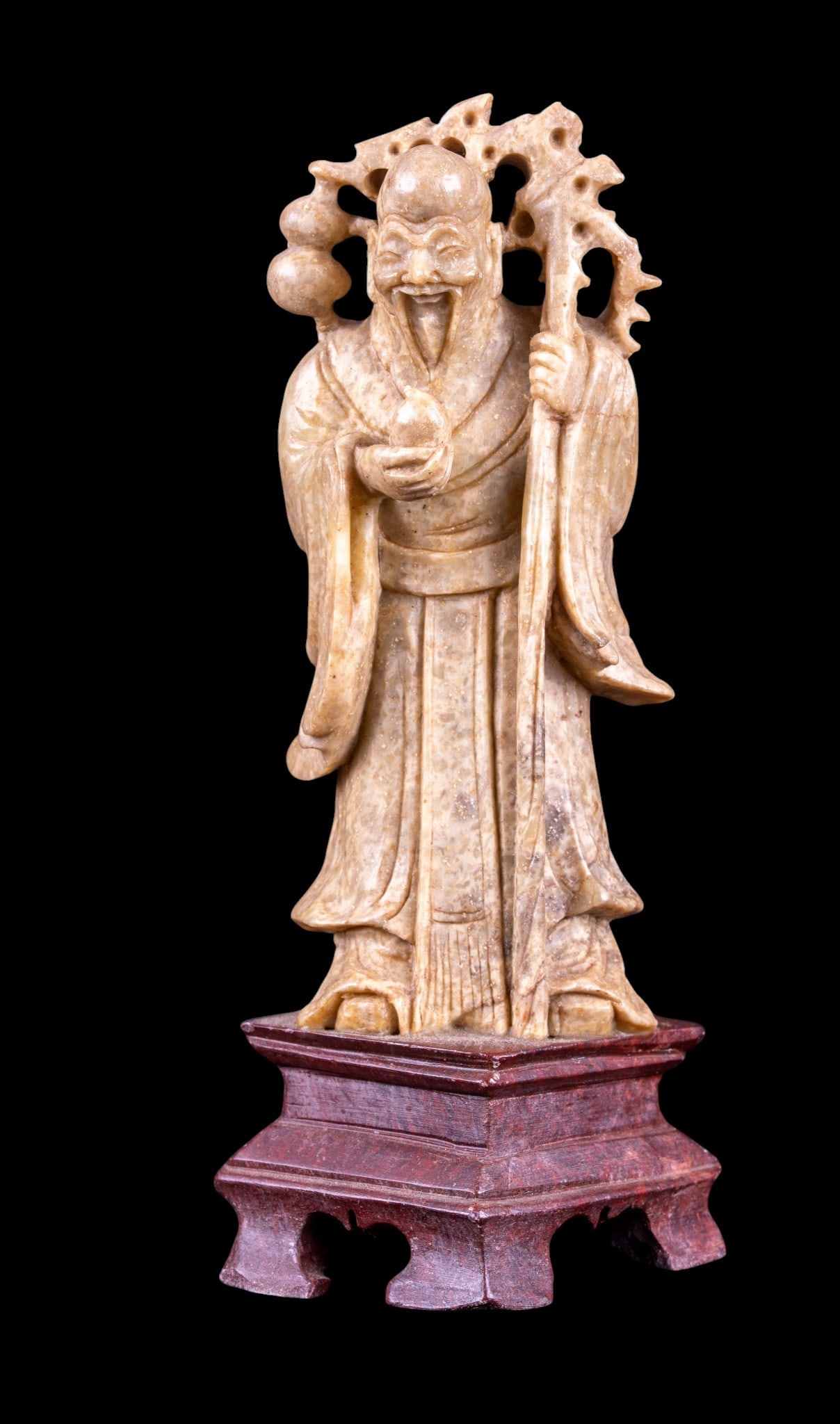 Chinese Carved Soapstone Shou Lao (1 of 5)