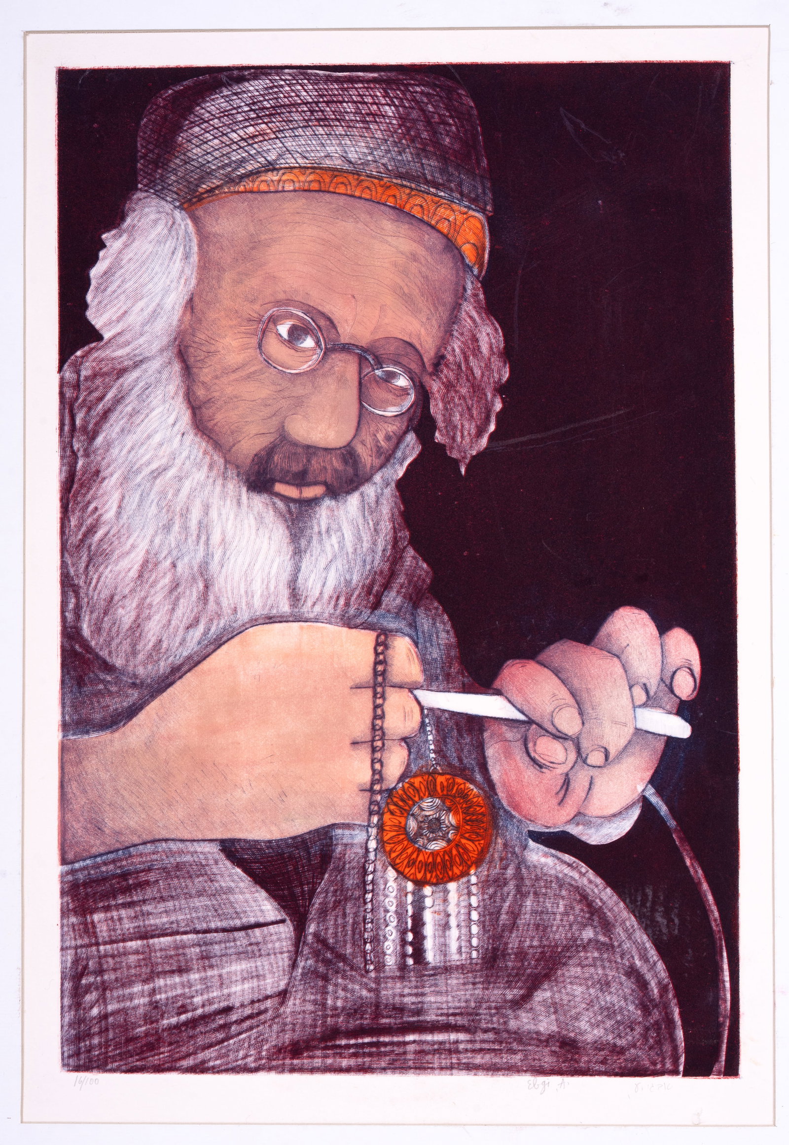 Rabbi Scholar Print, Amram Ebgi (IS/AM 1939-2024) (1 of 5)