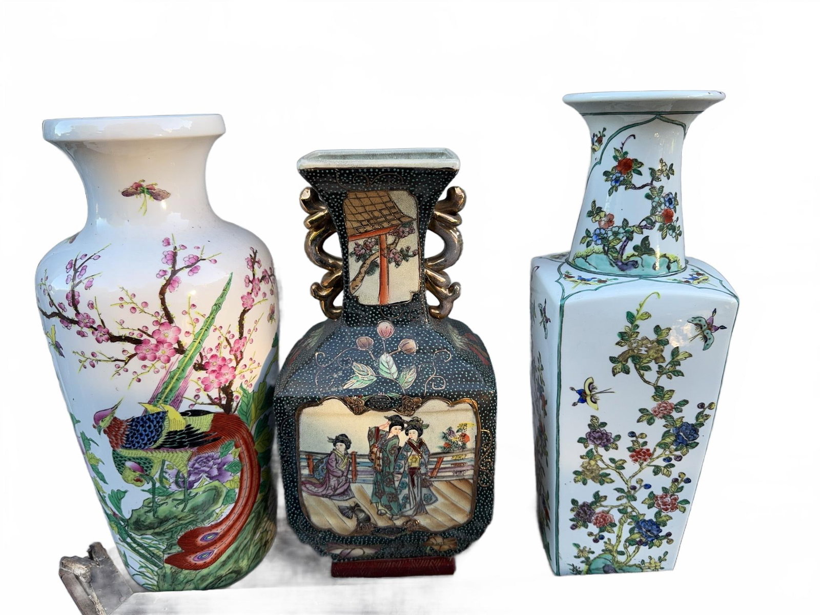 3 Asian Decorative Vases + Granadi-Jawasaki Art (1 of 11)