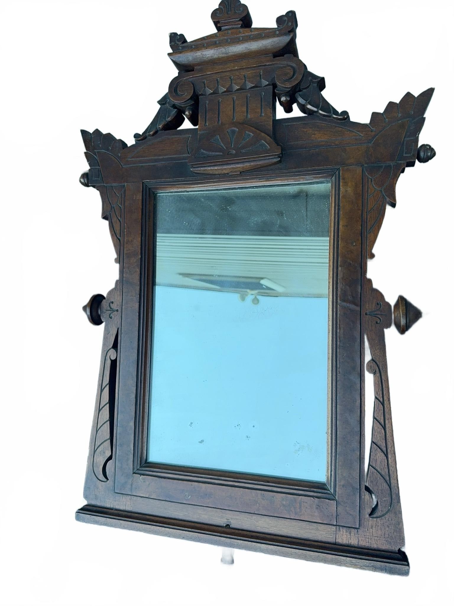 19th C Eastlake Dresser Mirror in Swivel Frame (1 of 8)