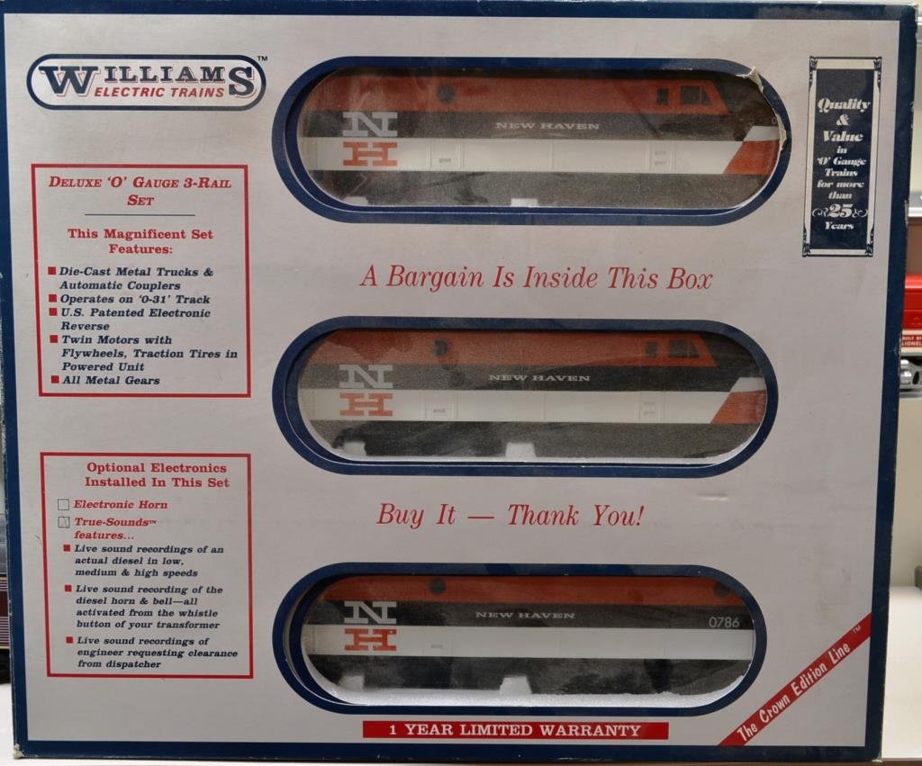O Scale Bachmann Williams diesel New Haven: WAL 222027 diesel New Haven Alco PA –1 ABA with sound WAL 222027 original box(es)