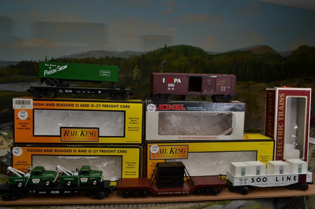 O Scale MTH, Lionel , K-line, miscellaneous car lo: MTH, Lionel , K-line, miscellaneous car lot 30-7615, 30-7683, 30-7013E, 6-19906, K-7546 original box(es)