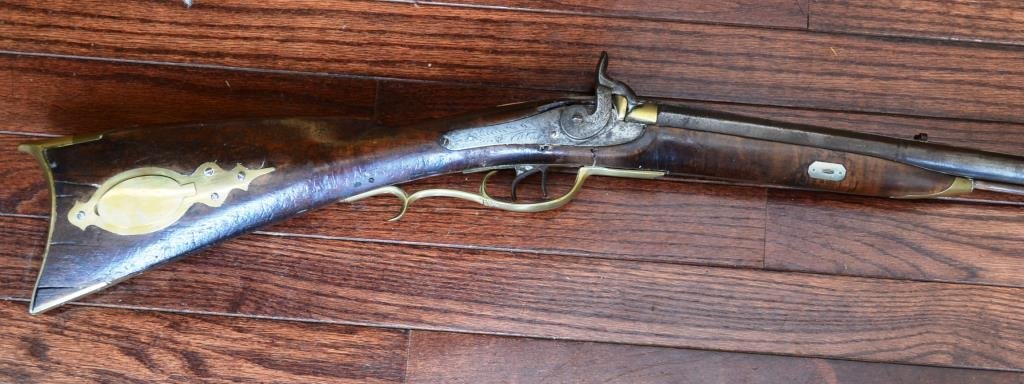 19th C American /English Double Barrel Percussion: American /English Double Barrel Percussion Cap Shot Gun