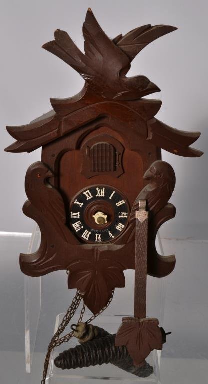 German Cuckoo Clock: German Cockoo clock missing hands, body of clock measures appx 9" x 6"