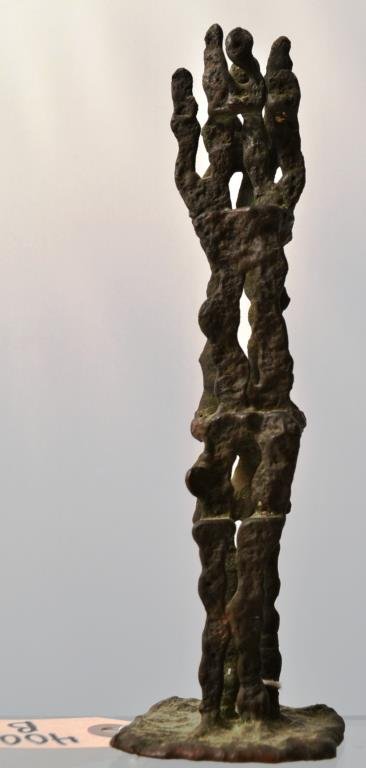 Klaus Ihlenfeld Bronze of Plant: Klaus Ihlenfeld Bronze of plant in an abstract form 8.75"h x 2.5" x 2"