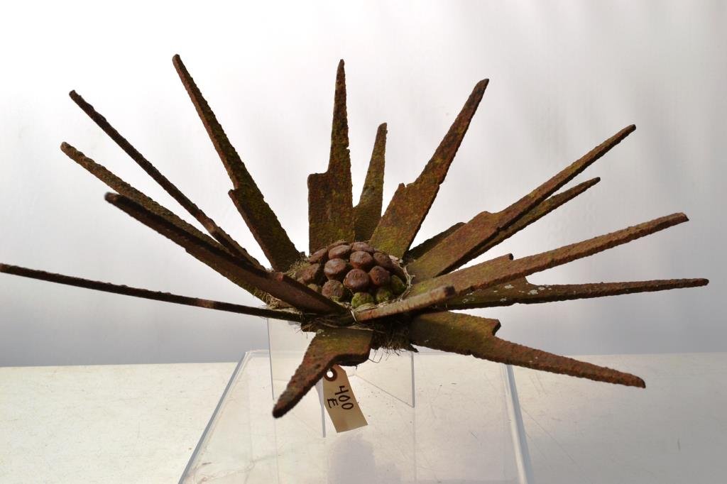 Large Klaus Ihlenfeld (Berks County, PA b. 1934) Iron: Large Klaus Ihlenfeld Iron flower, measuring 10"h x appx 27"dia