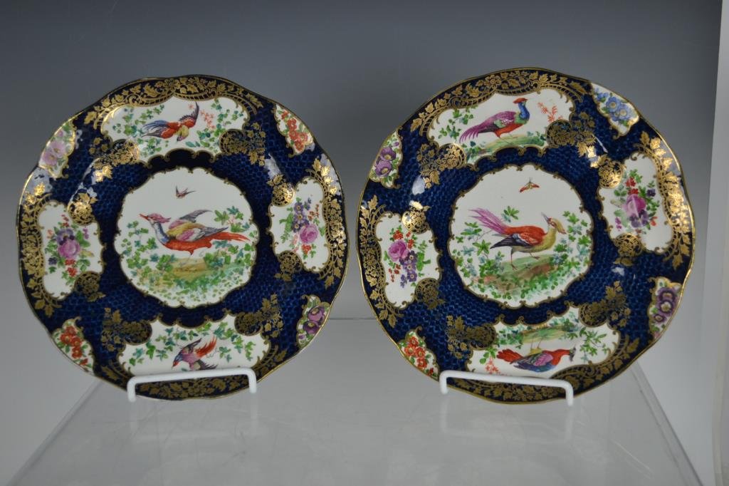 Pair Of Booth Plates: Pair of 9" dia Booth plates, circa 1880