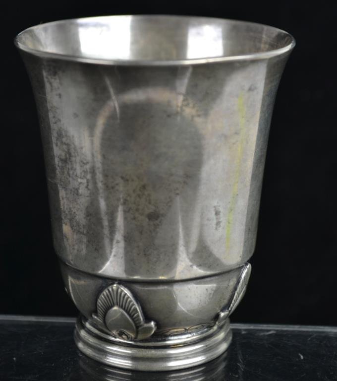 Georg Jensen Denmark Sterling Silver Beaker: Georg Jensen Denmark sterling silver beaker